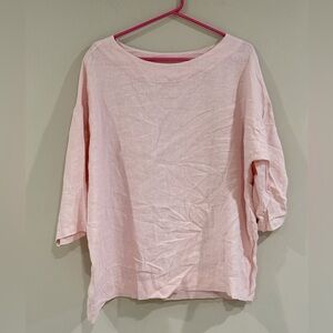 Bryn Walker pink linen blouse Size M